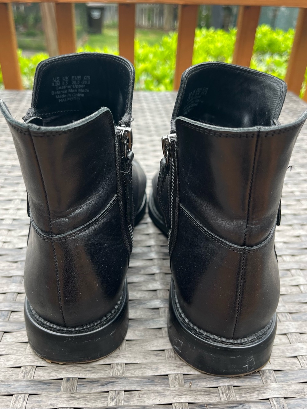 Franco Sarto Black Leather Double-Zip Ankle Booties - Picture 4 of 9